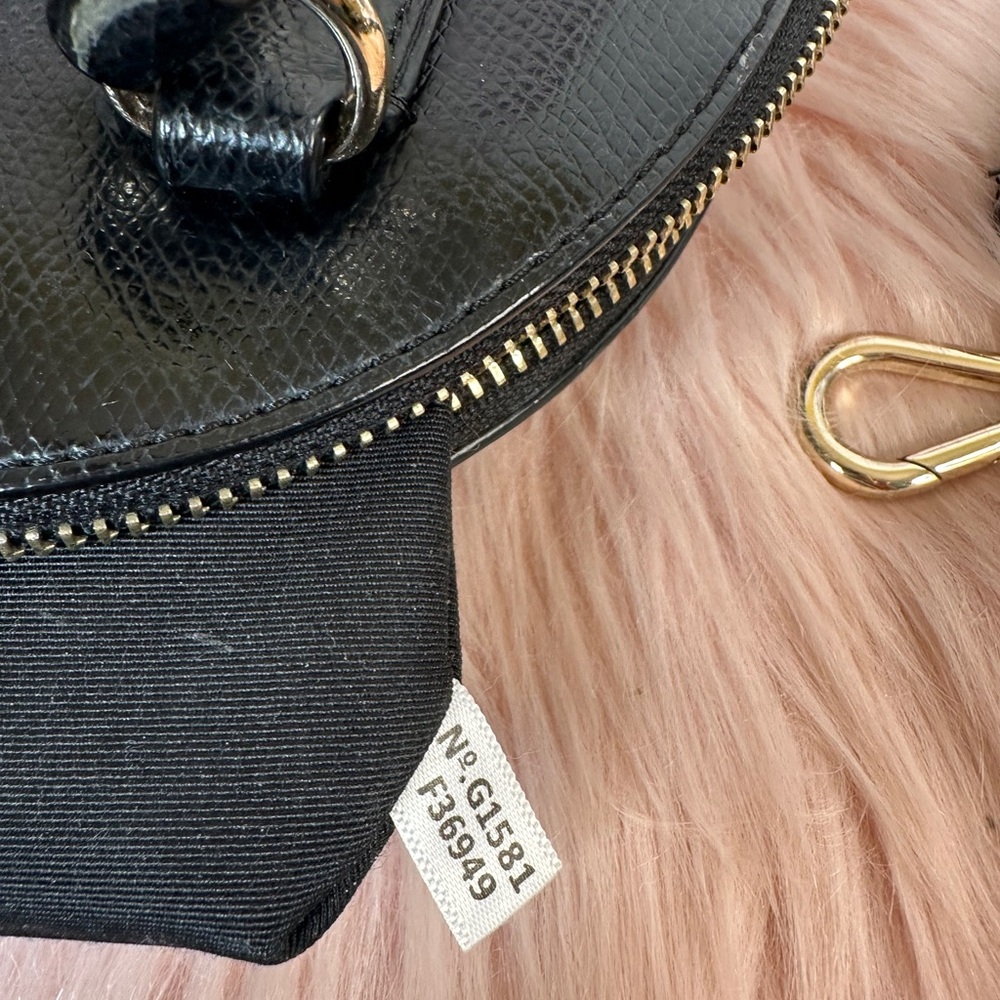 Coach Mini Dome Leather
Crossbody Satchel Bag in Black with Gold Accents - Picture 8 of 13